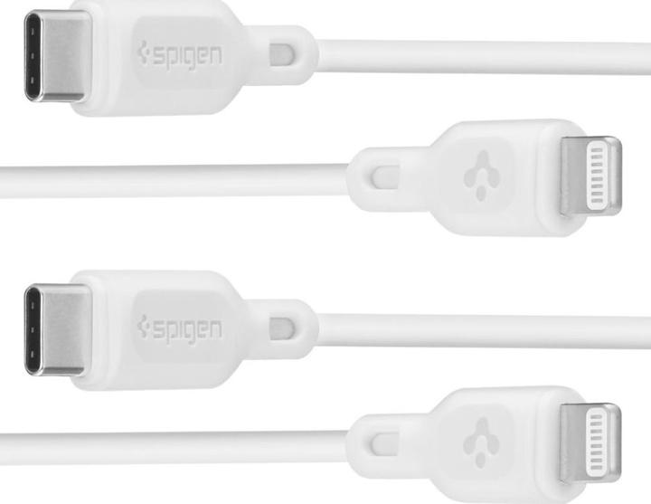 Actual product image Spigen Kabel DuraSync MFi USB-C / Lightning 2-Pack 100 cm - biaÅy (1 m, USB 3.2 Gen 1)
