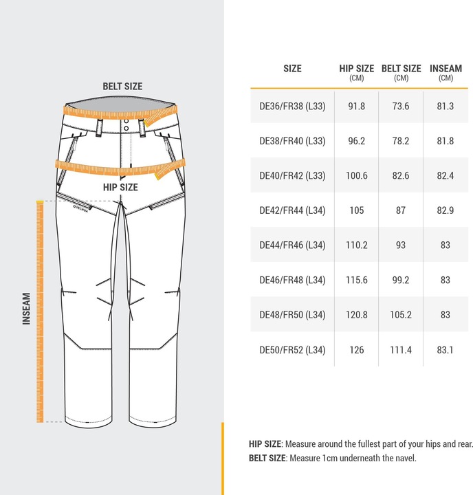 Produktbild Quechua Wanderhose Herren warm wasserabweisend Winterwandern - SH500 Mountain (XXL)