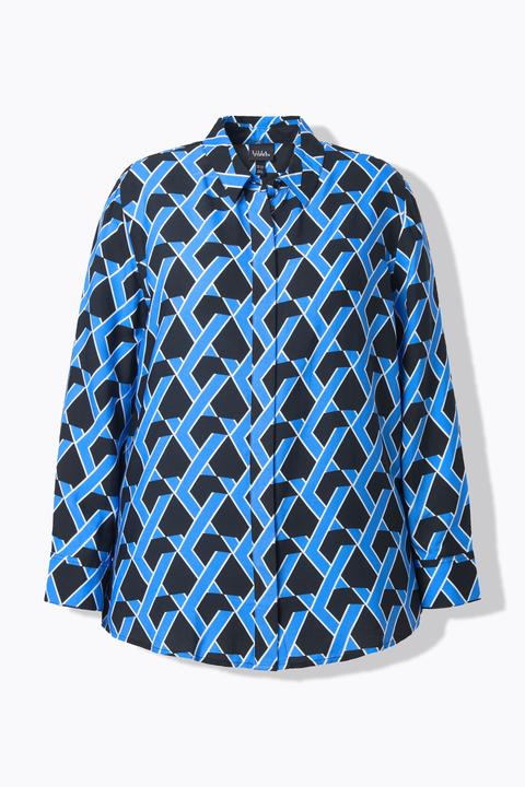 Immagine prodotto Ulla Popken Camicia con stampa grafica, colletto da camicia e maniche lunghe (54, 56)