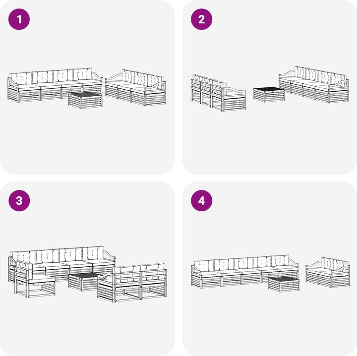 Produktbild vidaXL Outdoor-Sofa