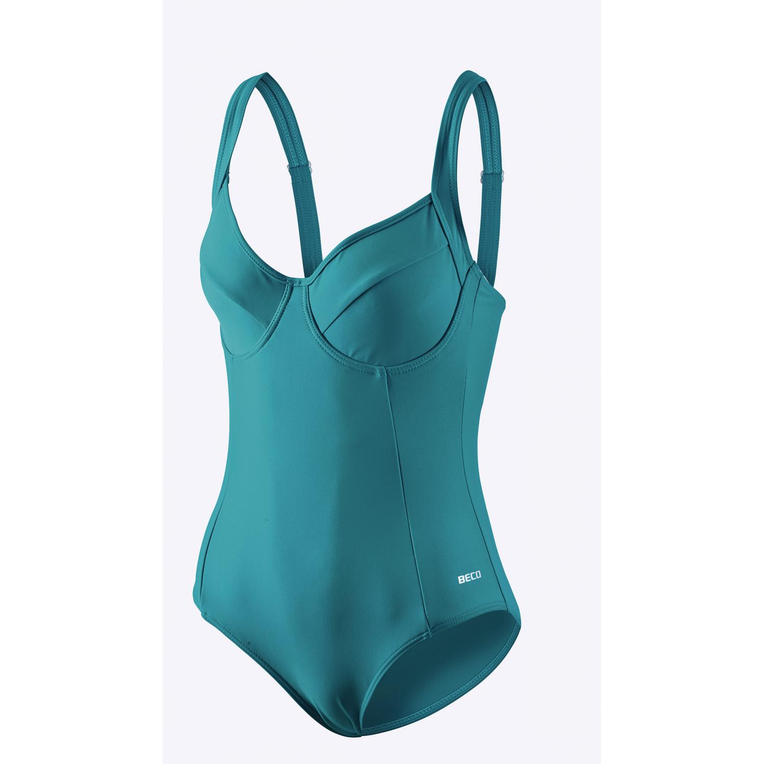 Beco, Damen, Badeanzug, Beermann GmbH Bügel-Badeanzug C-Cup Standard petrol/aqua 42, Mehrfarbig, (42)