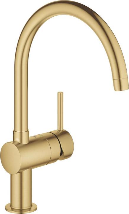 Grohe Single-lever sink mixer MINTA 1/2inch, C-spout cool sunrise brushed