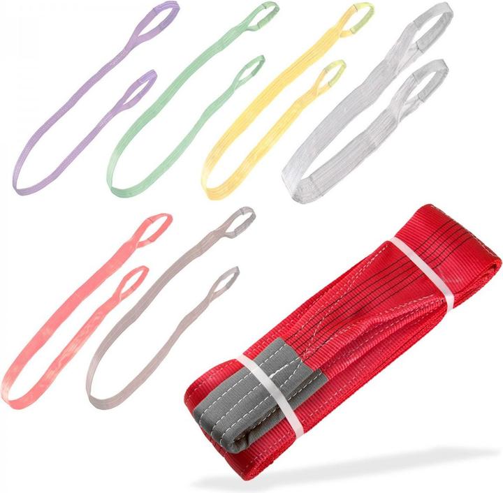 Produktbild Dema Hebeband Hebeschlinge Hebegurt Krangurt Gurt Band mit Schlaufen 5 t - 3 m