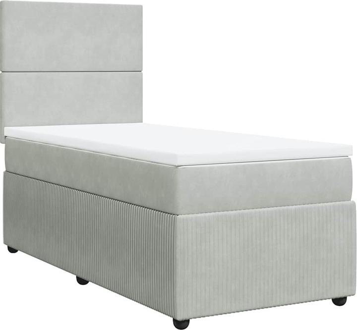 Actual product image vidaXL Bo x spring bed with mattress 120 x 190 cm velvet (120 x 190 cm)