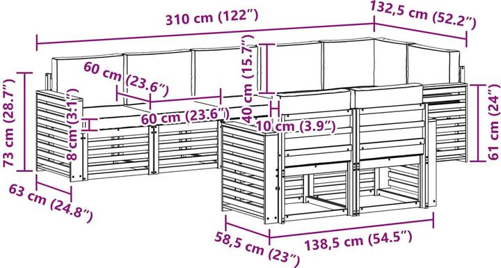 Produktbild vidaXL Outdoor-Sofa