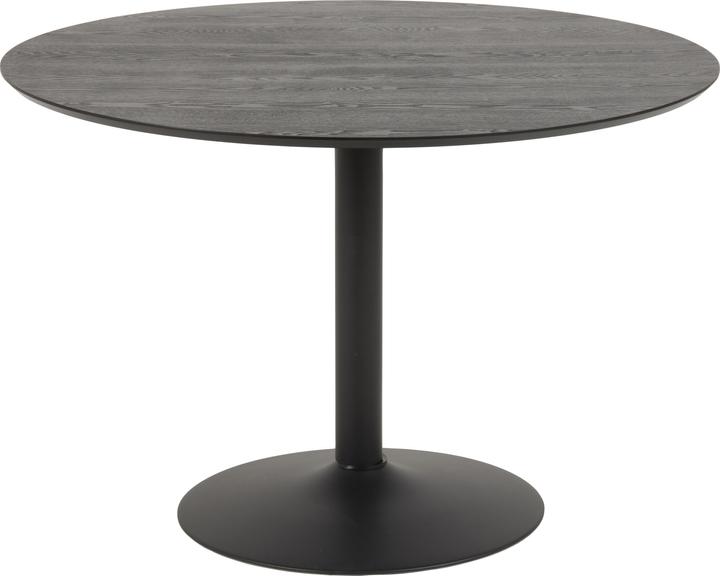 AC Design Tavolo da pranzo Barcellona impiallacciato in frassino nero rotondo (110 x 74 cm)