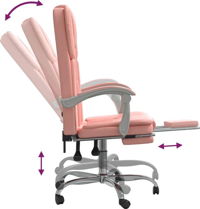 Produktbild vidaXL Bürostuhl mit Liegefunktion (46.50 - 56 cm)