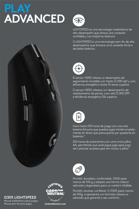 Image du produit Logitech G G305 Lightspeed (Sans fil)