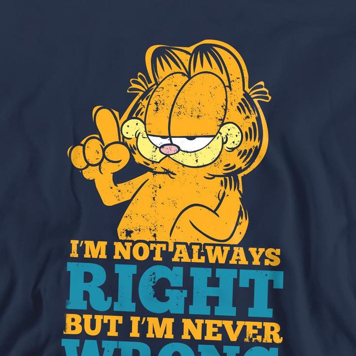 Immagine prodotto Garfield Never Wrong Felpa Adulto Unisex (L)