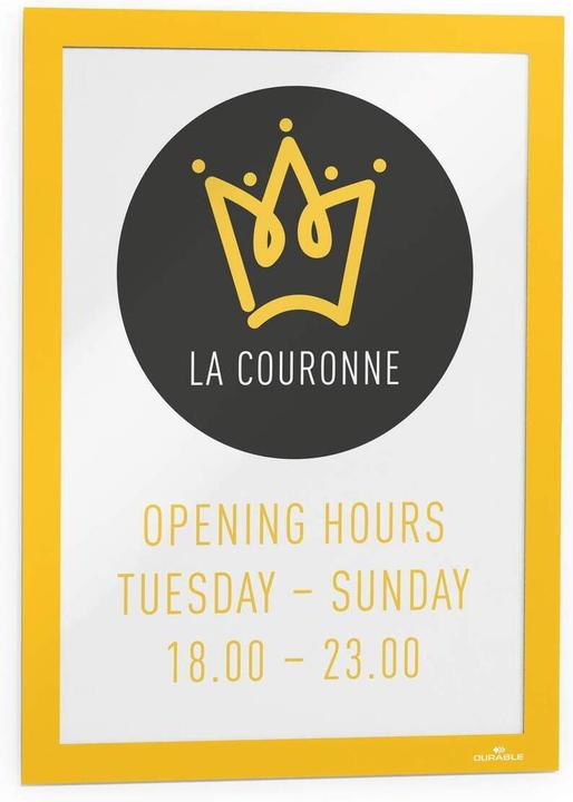 Actual product image Durable 2 magnetic frames self-adhesive DURAFRAME® yellow