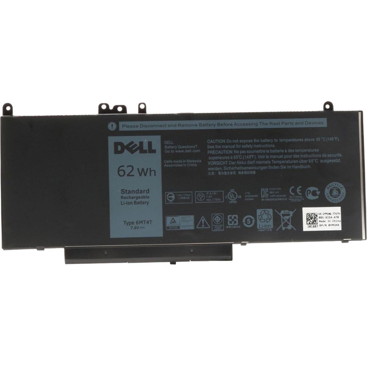 Dell Battery, 62WHR, 4 Cell (4 Zellen, 8100 mAh), Notebook Akku
