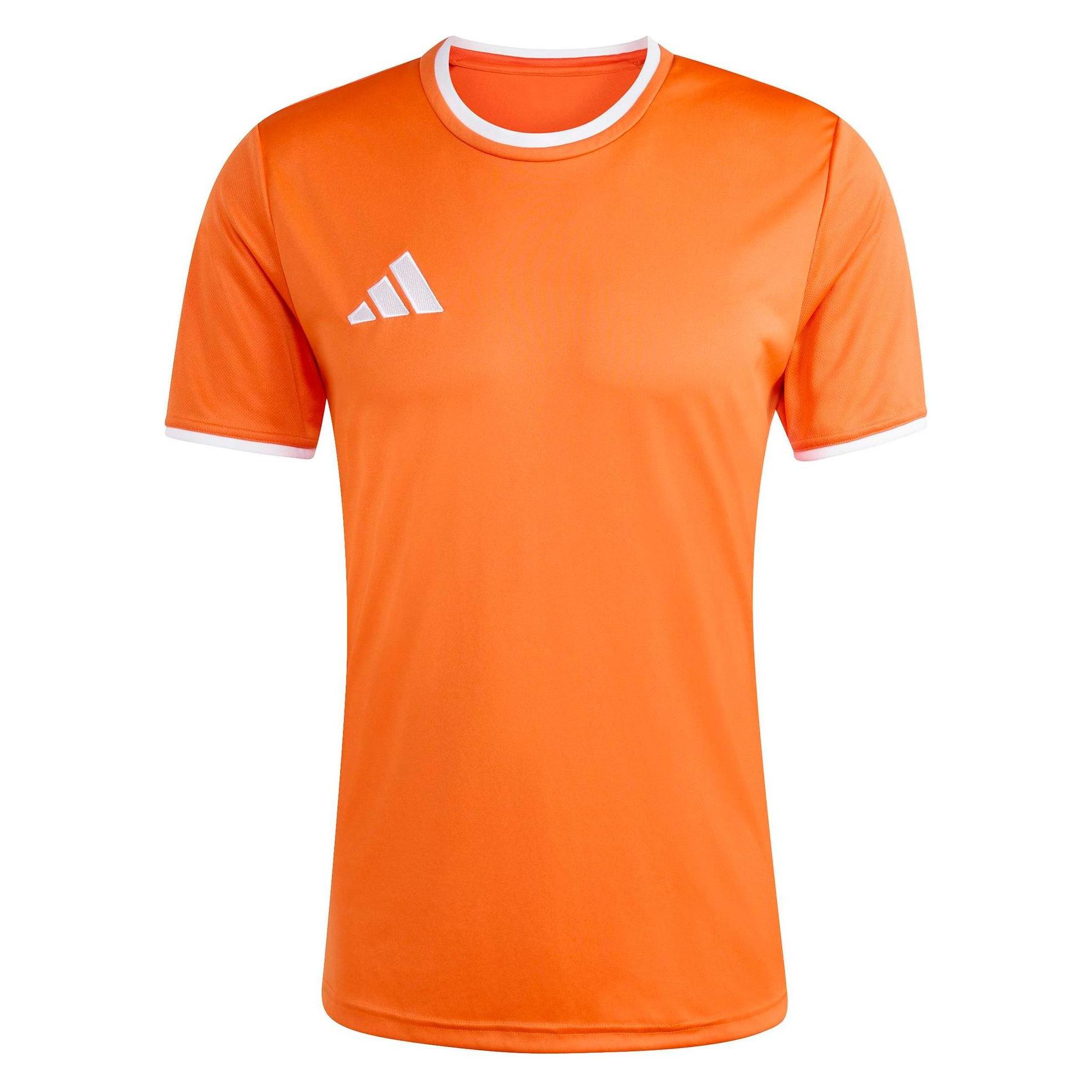 Adidas, Mannen, Sportief Shirt, Entrada Jsy T-shirt (M), Oranje, Wit, M