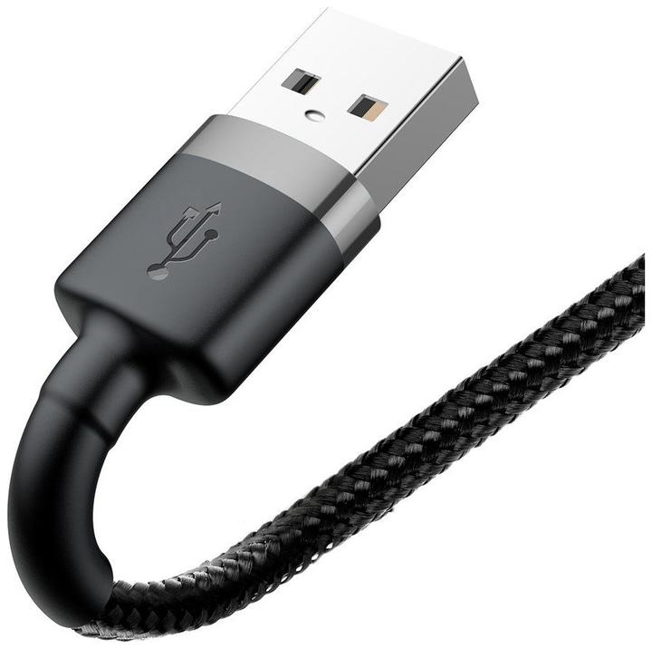 Productafbeelding Baseus cafule Kabel USB Voor Type-C 2A 3m Grijs+Zwart (3 m, USB 2.0)