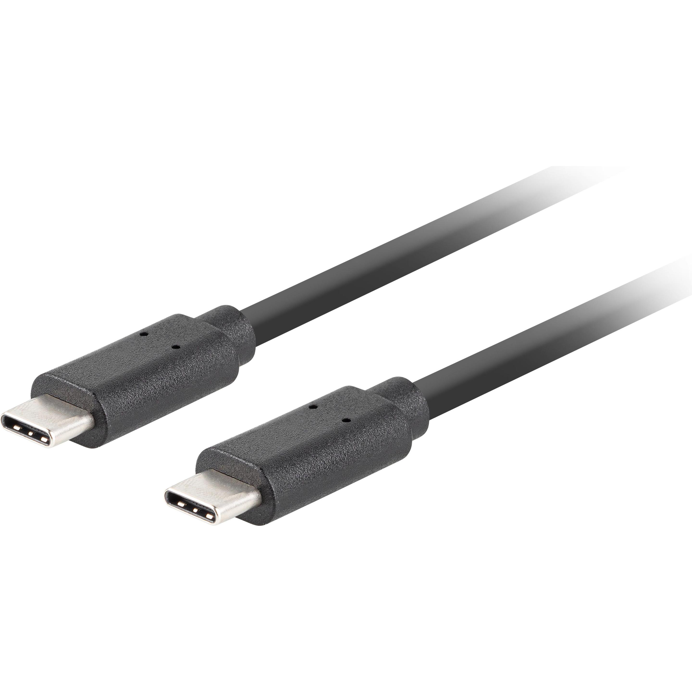 Lanberg USB-c m/m 3.1 gen 2 1,8 m 10 gb/s pd100w schwarz (1.80 m, USB 3.2 Gen 2), USB Kabel