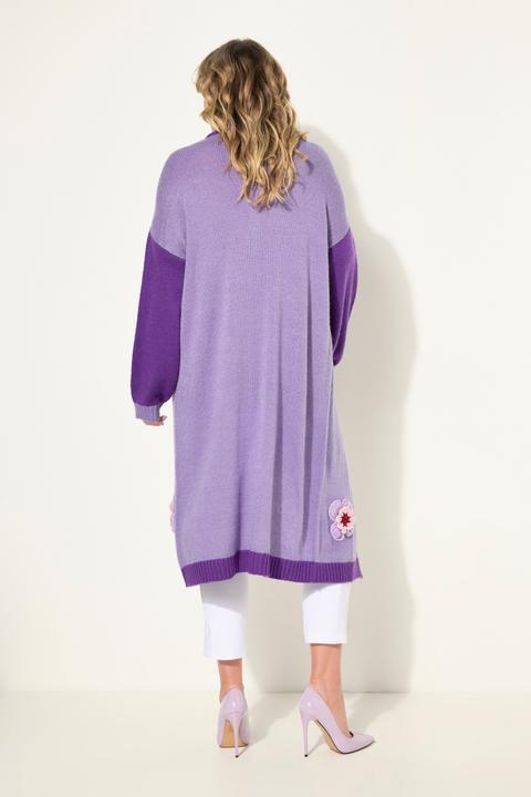 Produktbild Miamoda Strickjacke, Straight Fit, Blüten-Streifen, Langarm (46, 48)