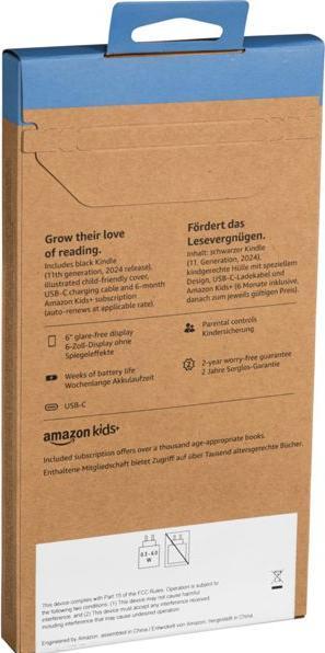 Immagine prodotto Amazon Edizione Kindle Kids (6", 16 GB, Blu)