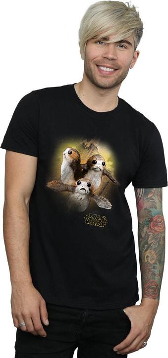 Image du produit Star Wars T-Shirt homme en coton brossé Porg (M)