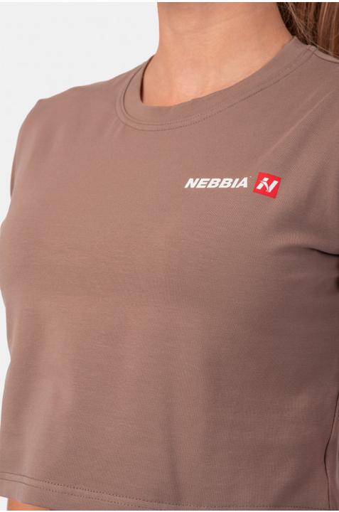Immagine prodotto Nebbia Crop Top minimalista con logo 600 marrone (S)