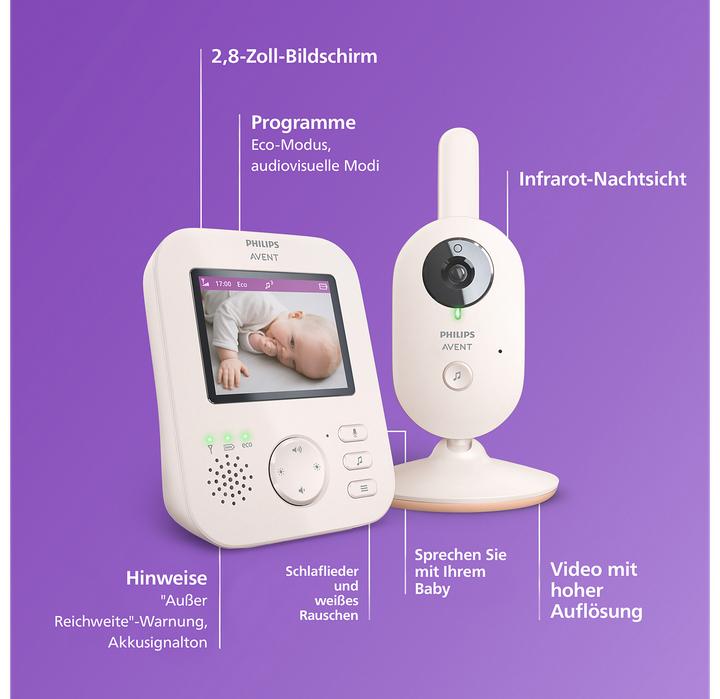 Image du produit Philips Avent Video & Audio Advanced (Babyphone avec caméra, 300 m)