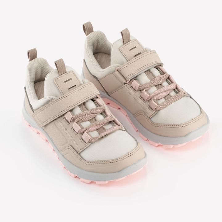 Produktbild Quechua Wanderschuhe Kinder Gr. 28–34 niedrig Klettverschluss Wandern - NH500 beige/rosa (34)