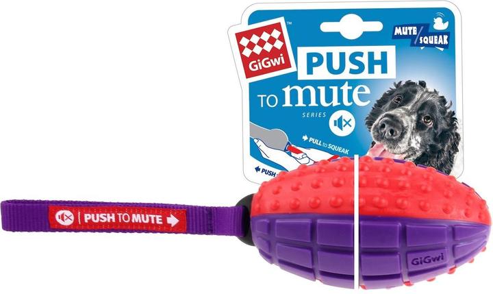 Immagine prodotto GiGwi Premi per silenziare la palla da rugby (Palla giocattolo per cani)