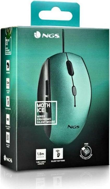 Image du produit NGS Souris Filaire Moth (Noir/Vert) (Filaire)