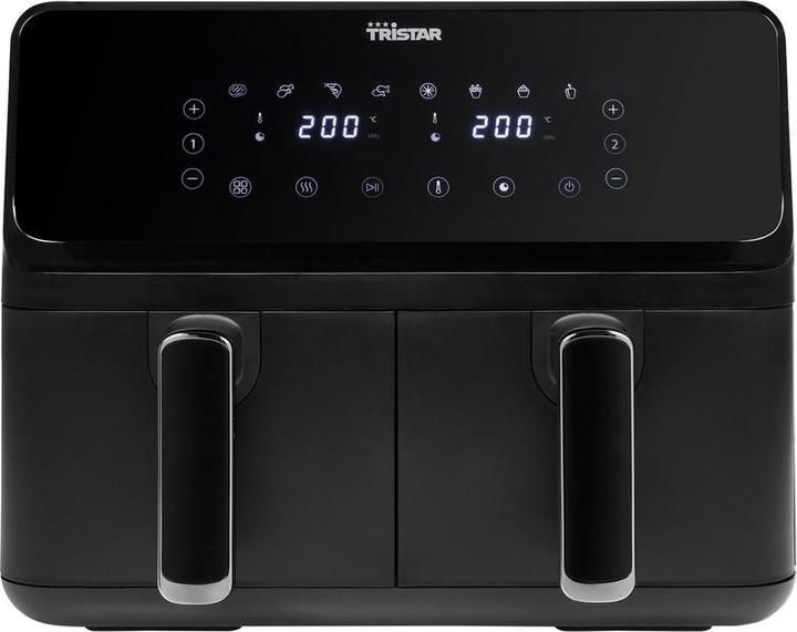 Image du produit Tristar Dubbele Mand Airfryer FR-9026 - Friteuse Hetelucht - 8 litre - 8 programmas - Zwart