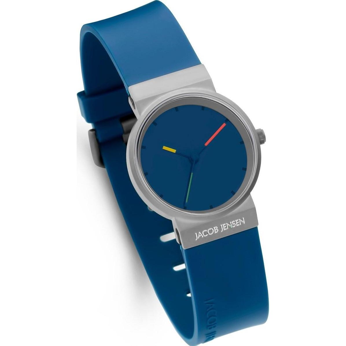 Jacob, Orologio da polso, Jensen - Ladies beobachten analoge Quarz eine Grösse 32020798 - Blau, Blu, (Orologio da polso analogico, 29 mm)