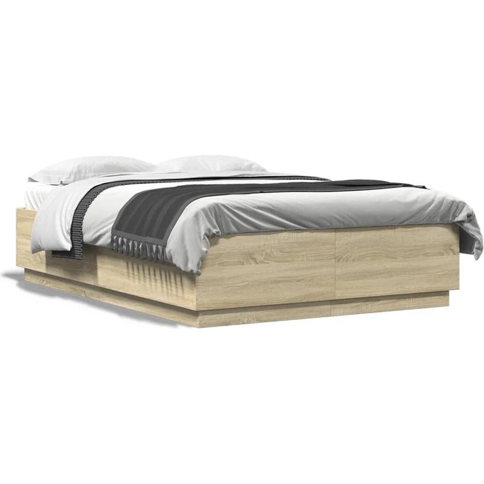 VidaXL, Bett, Bettgestell mit LED (160 x 200 cm)