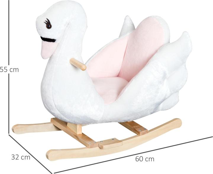 Produktbild Homcom Schaukelpferd Schwan mit Musik