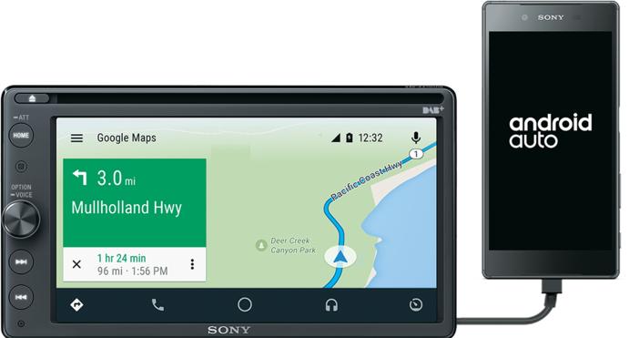 Actual product image Sony Xav-Ax205db (Android car, Apple Carplay)