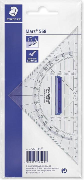 Immagine prodotto Staedtler Set quadrato 16cm in p.stirene con manico tr (16 cm, Materiale sintetico)
