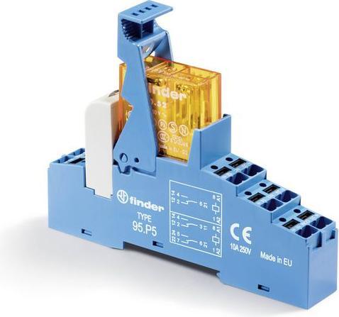 Actual product image Finder Relay interface module 48 2 changeover contacts DC 24V 8A Push-in connection