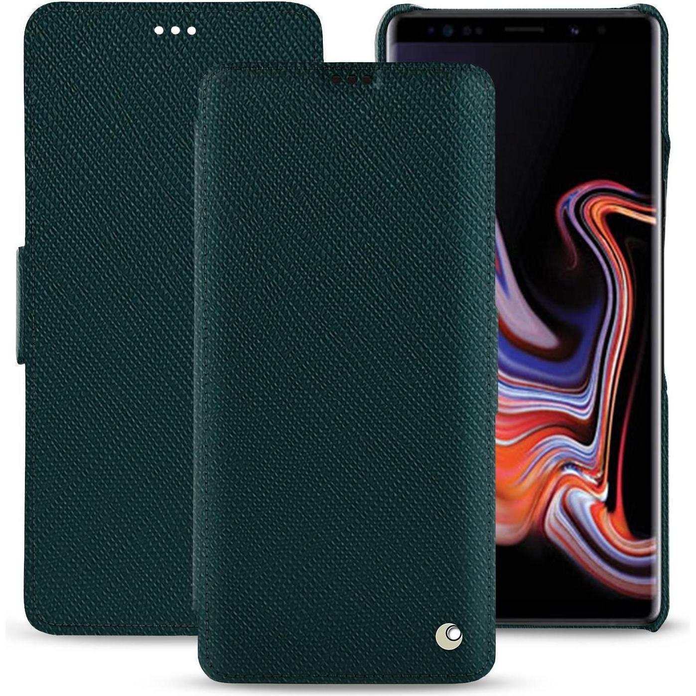 Noreve Lederschutzhülle horizontal (Samsung Galaxy Note 9), Smartphone Hülle, Grün