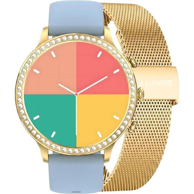 Gravity Smartwatch Złoty Pasek i Bransoleta GT5-4 (44 mm), Smartwatch