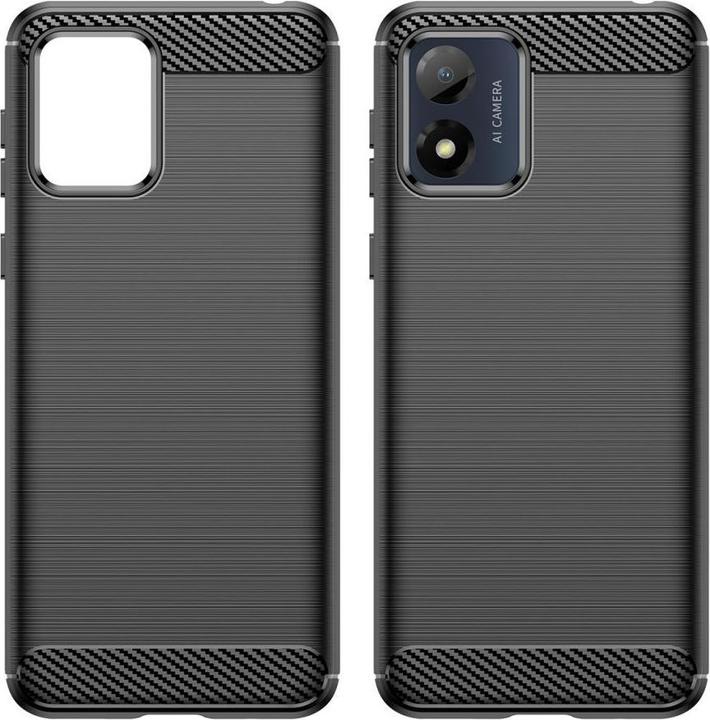 Actual product image Hurtel Carbon Case for Motorola Moto E13 flexible silicone carbon cover black (Motorola Moto E13)