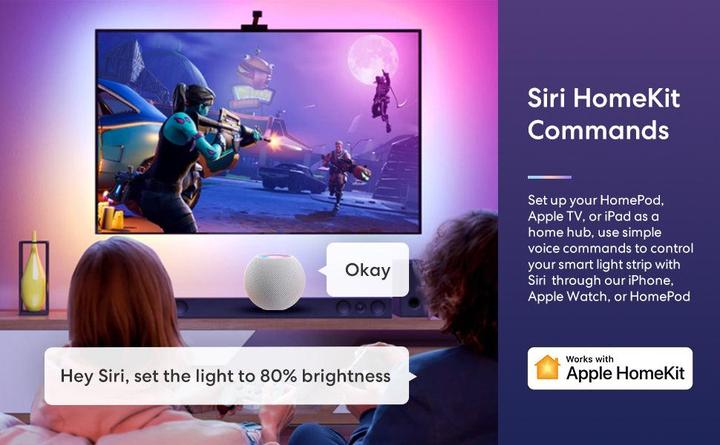 Actual product image Meross LED strips (Multicoloured, 1000 cm, Indoor)