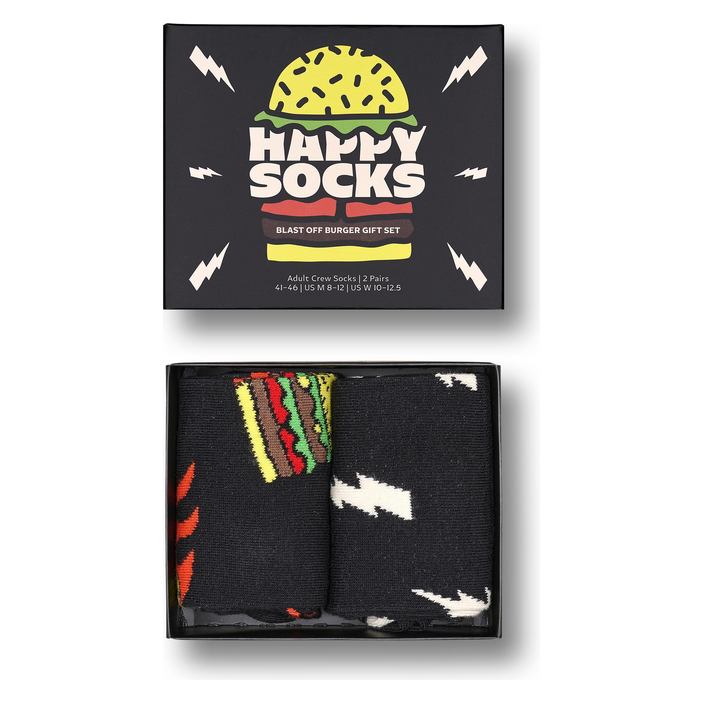 Happy Socks, Damen, Socken, Blast Off Burger, Mehrfarbig, (2er Pack, 36 - 40)