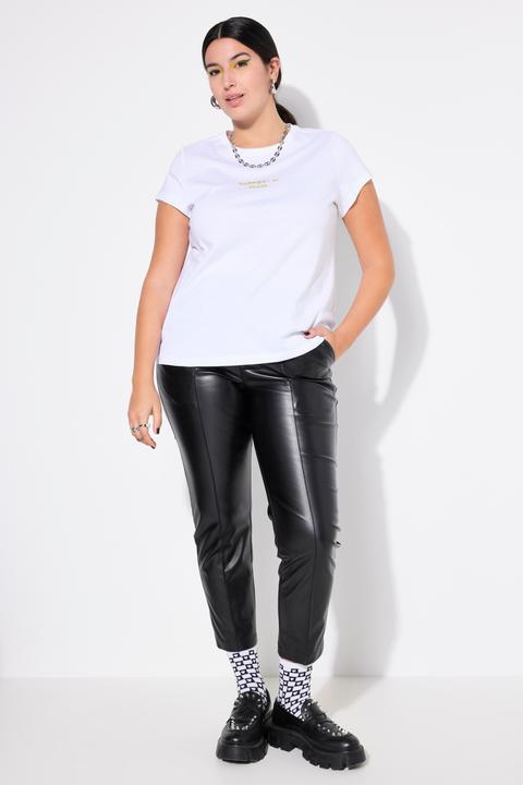 Produktbild Studio Untold Fakeleder-Hose, Mom-Shape, teilelastischer Bund (50)
