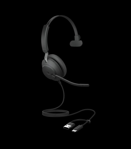 Productafbeelding GN Netcom JABRA Evolve2 40 SE MS Mono USB C/A (Bedraad, USB-A)
