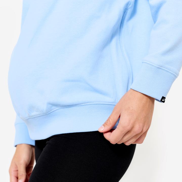Produktbild Domyos Sweatshirt Damen Schwangerschaftsyoga - hellblau (S)