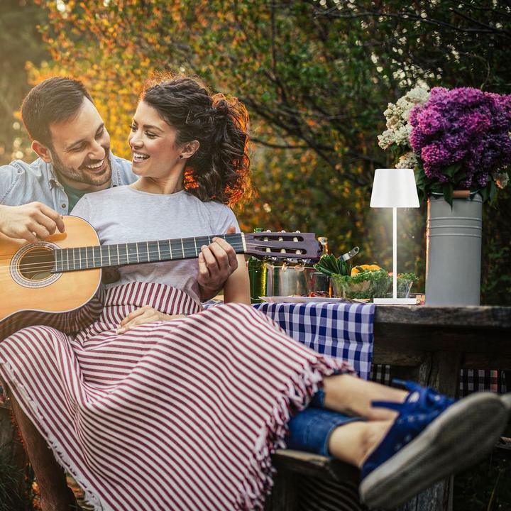 Actual product image B.K.Licht Rechargeable LED table lamp, white, 1xLED board/2.6W (240 lm)