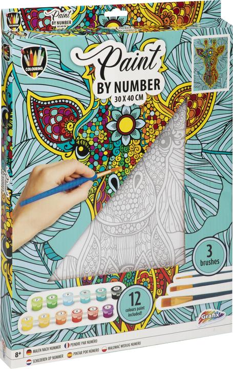 Actual product image Grafix Painting by numbers canvas - Giraffe