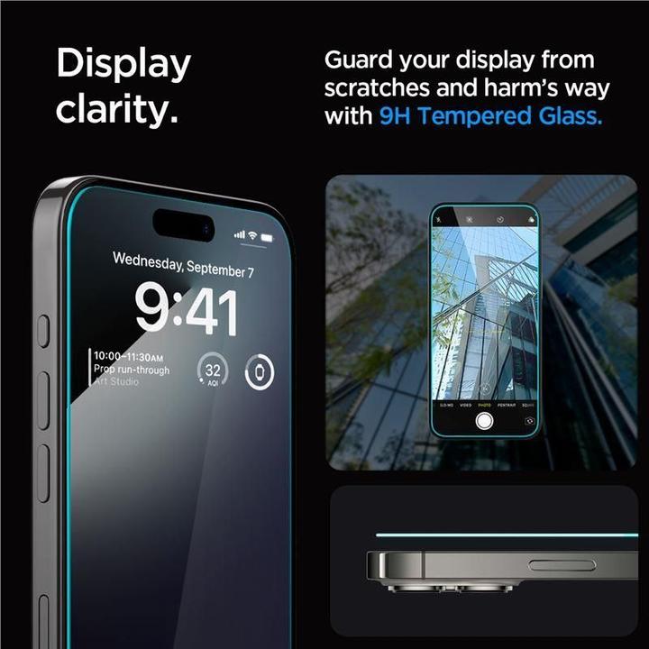 Produktbild Spigen Glas.TR EZ Fit (1 Stück, Apple iPhone 15 Pro Max)
