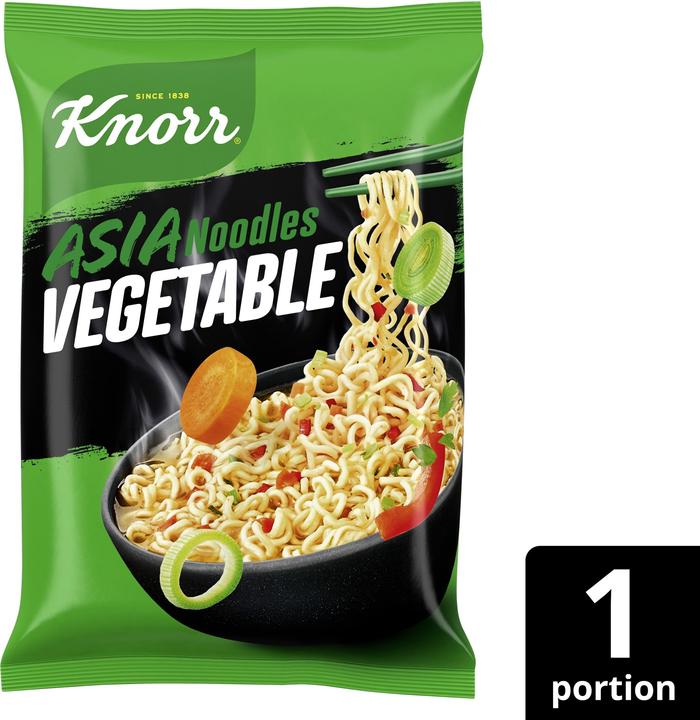 Image du produit Knorr Asia Noodles Vegetable Sachet, Nouilles asiatiques aux légumes, prêtes en 3 minutes (70 g)
