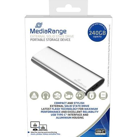 Thumbnail - MediaRange MR1101 (240 GB), Externe SSD, Silber