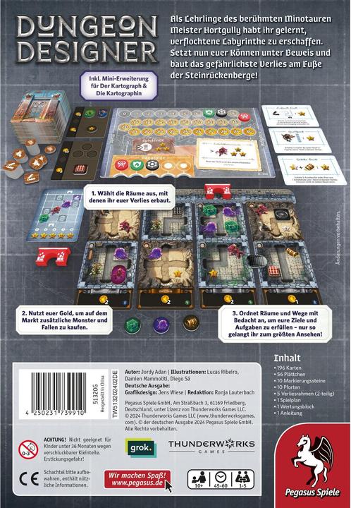 Actual product image Pegasus Dungeon Designer (German, 1 - 5 Players)