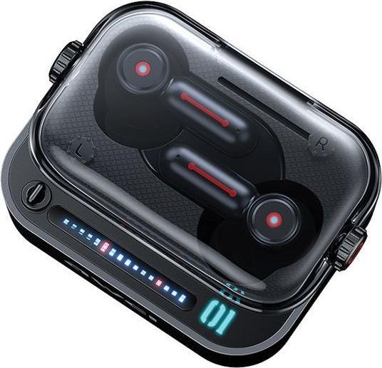Actual product image Awei słuchawki Bluetooth 5.3 T58 ANC + stacja dokująca czarny/black (ANC, 7 h, Docking, Wireless)