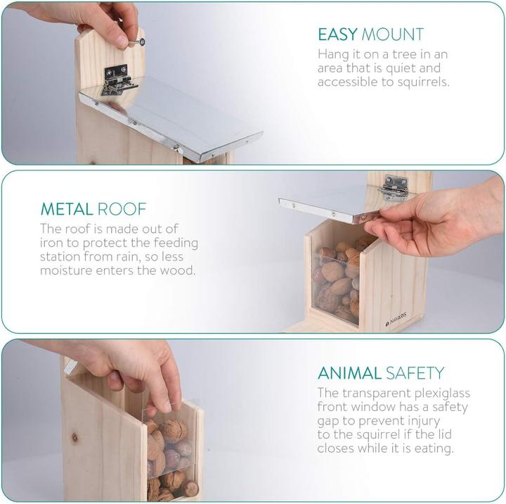 Produktbild Navaris Eichhörnchen Futterhaus