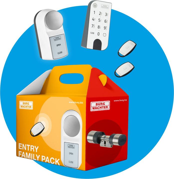Actual product image Burg Wächter ENTRY ACTIVE Family Pack Small (Bluetooth, Electronic numerical code, Key, Smartphone)